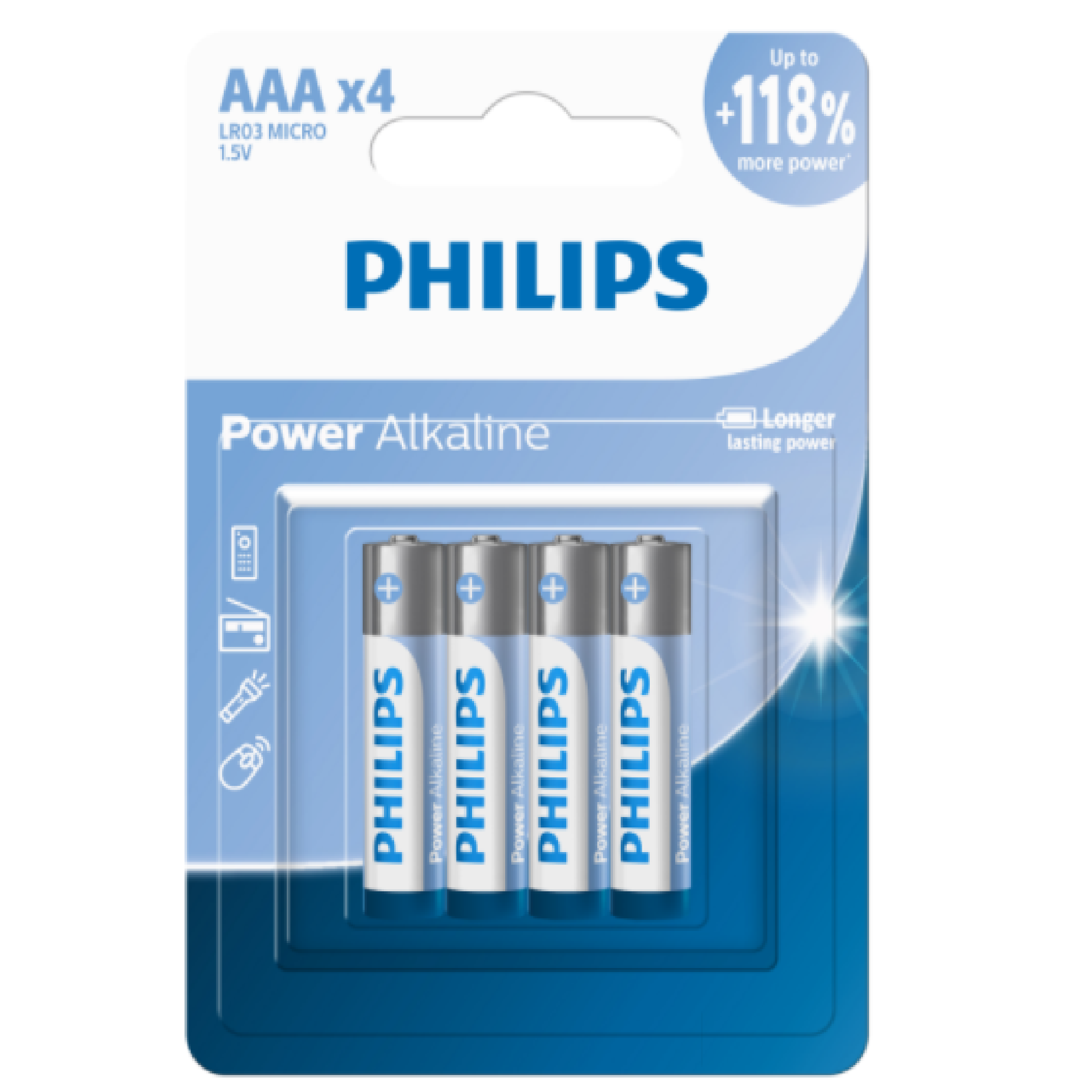 Philips 4 X AAA Power Alkaline Battery 4PC/PACK